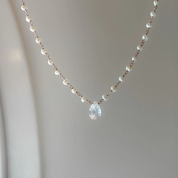 collana Luce - quarzo rosa